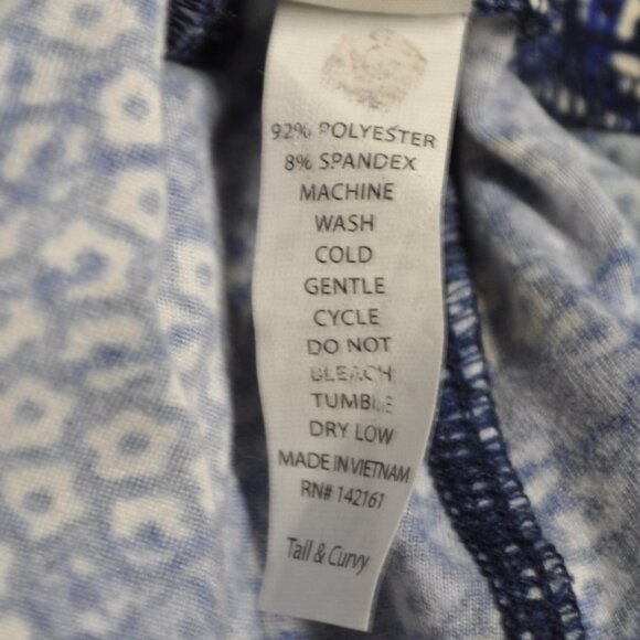 Lularoe colorful floral stretch pants leggings tall & curvy MEDIUM (195) - Picture 6 of 10